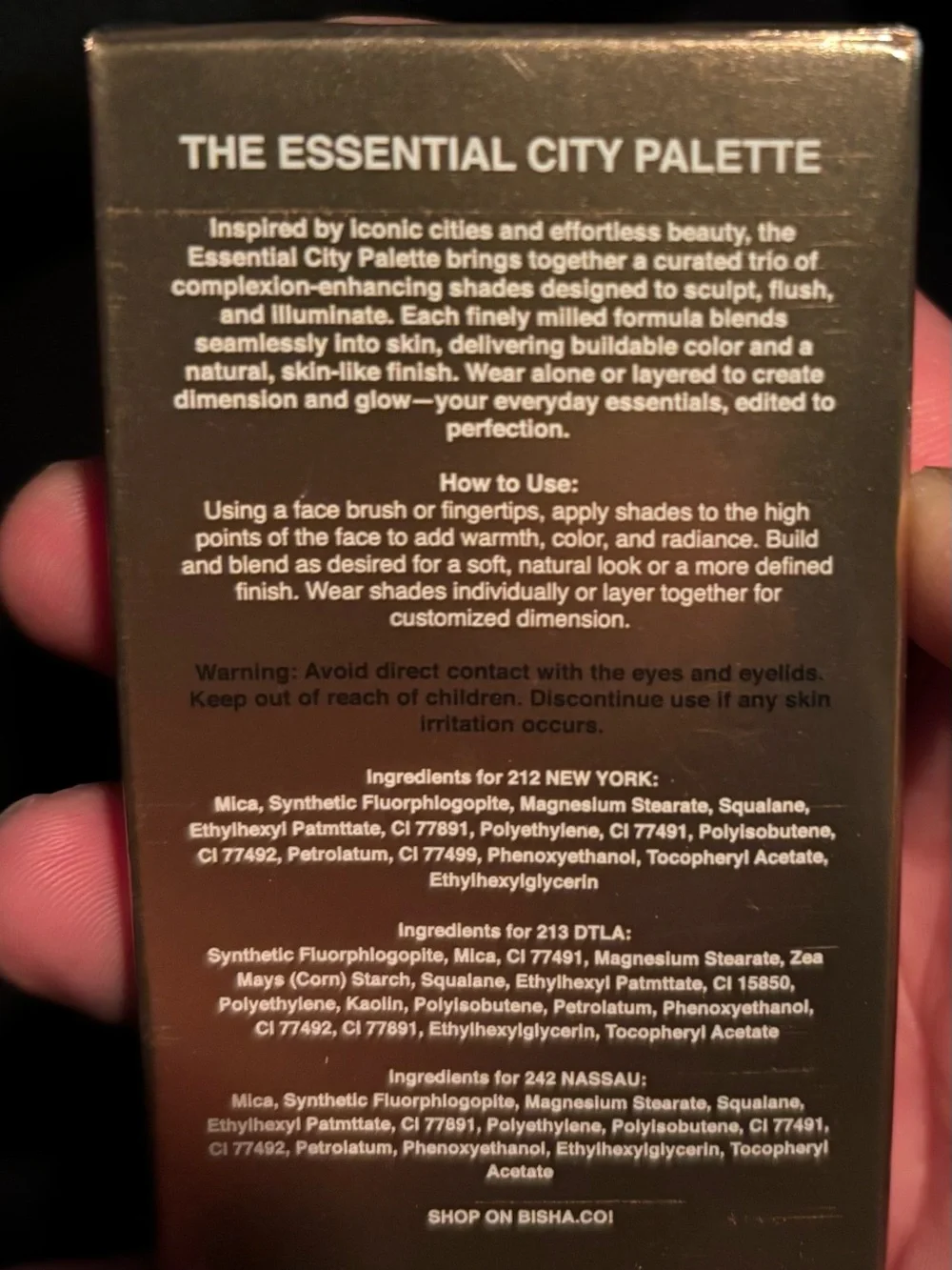 Bisha The Essential City Palette Edition 2 brand new